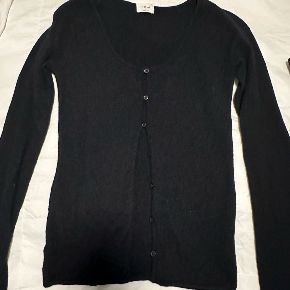 Aritzia Black Button-Up Cardigan